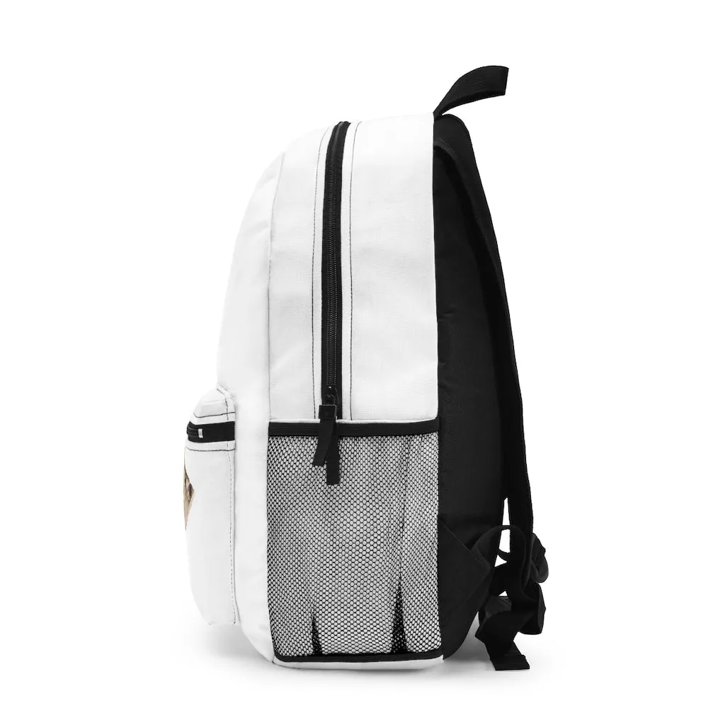 White and Black Fish Backpack (Made in USA)