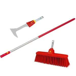 Wolf Garten Multi-Change® Clean Up Set (Broom, Scraper & 150cm Handle)