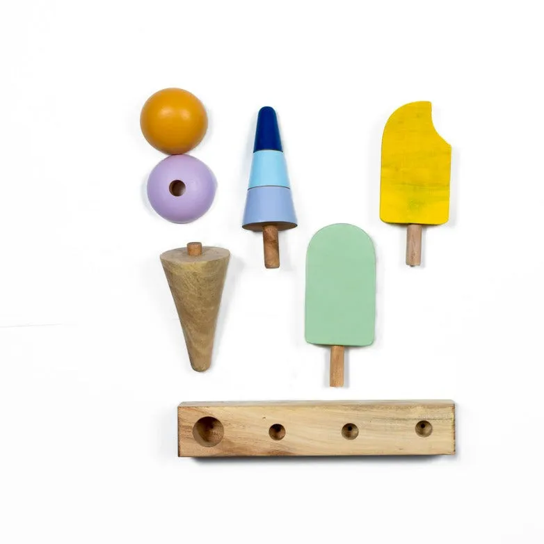 Wooden Ice - cream Stacking Toy | Stacking Toys for Kids