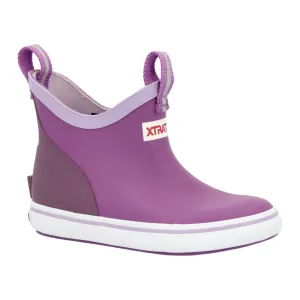 XTRATUF BIG KIDS DEWBERRY/PURPLE GUMDROP ANKE DECK BOOTS - XKAB500Y